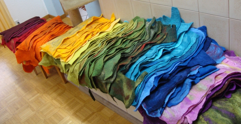 Filzflächen zum Verarbeiten